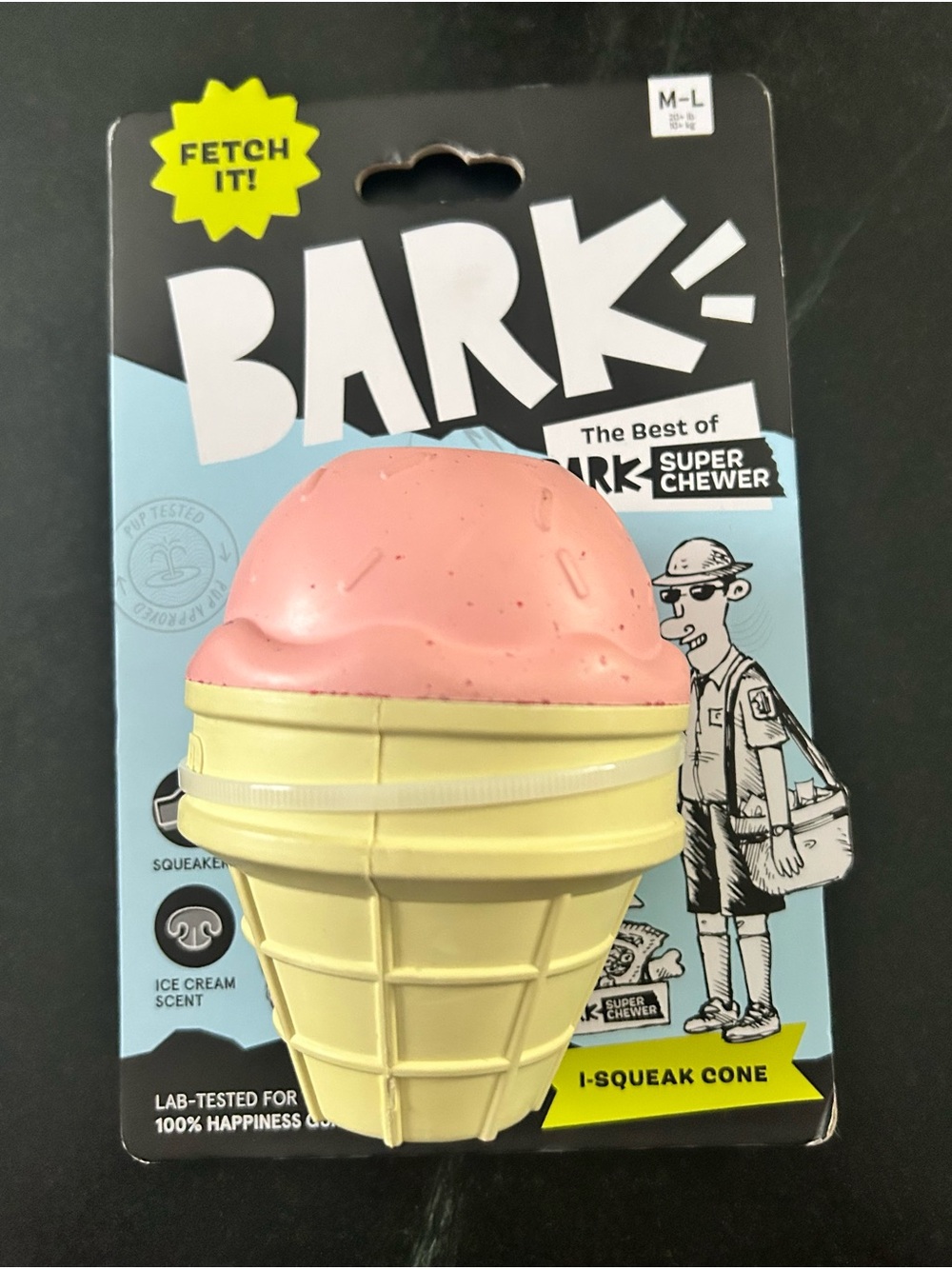 Bark super chewer squeak dog toy